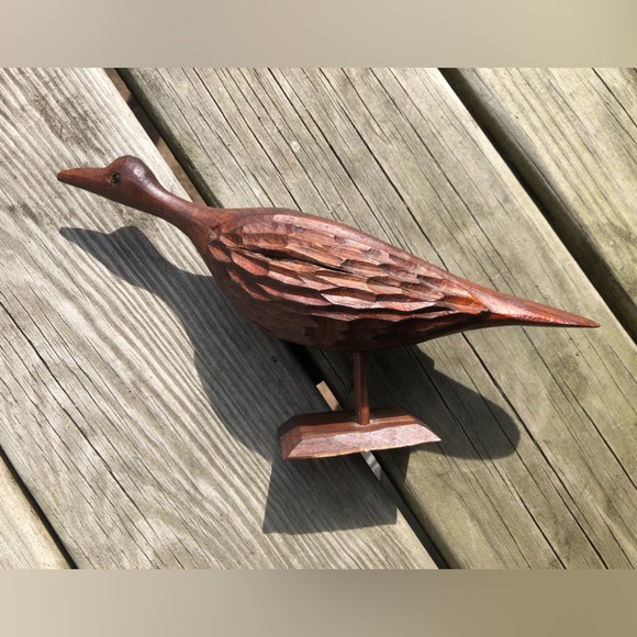 2 Vintage Wood Carvings Birds Sculptures Mahogany / Jamaica Folk Art - Picture 8 of 14